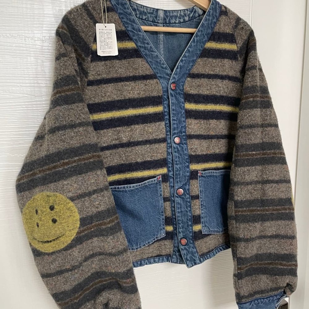 KAPITAL 11.5oz Denim RAINBOWY Lining Railroad Jacket - Picture 3 of 9